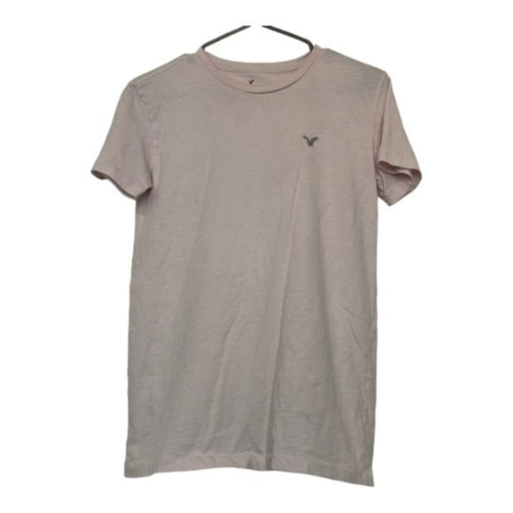 American Eagle Outfitters Pink Chest Logo Shirt Size XS GUC #7506